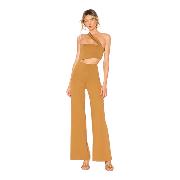 House Of harlow × Revolve Fabien Jumpsuit In Toffee/Tan - Picture 1 of 11